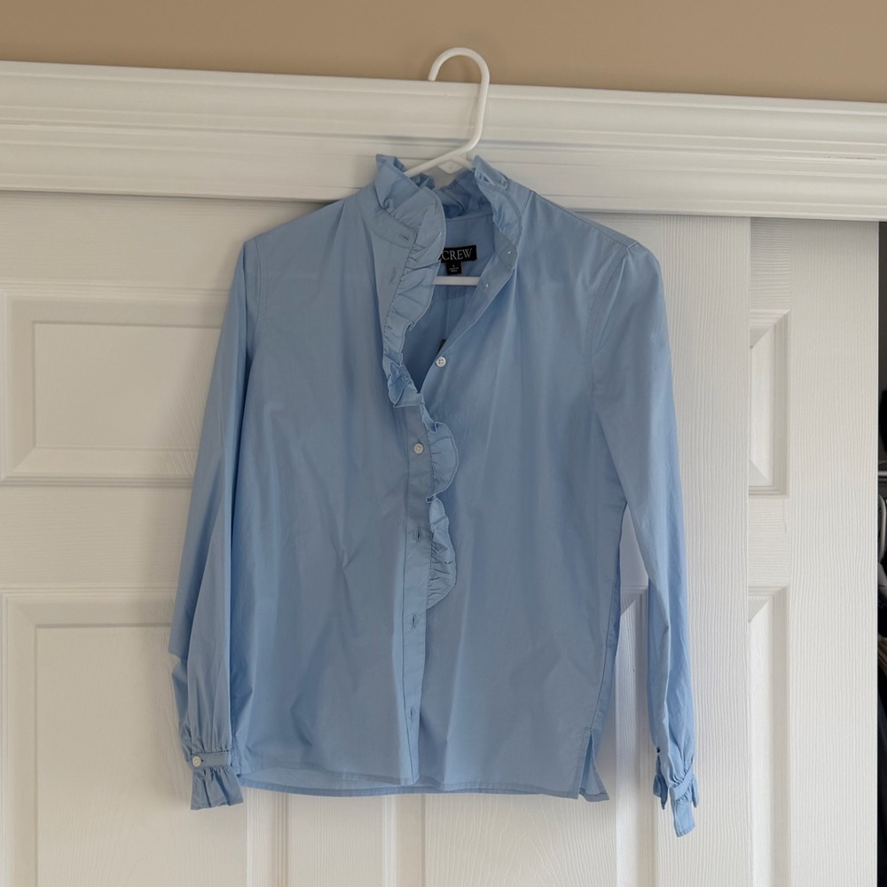 Jcrew Ruffle Button down